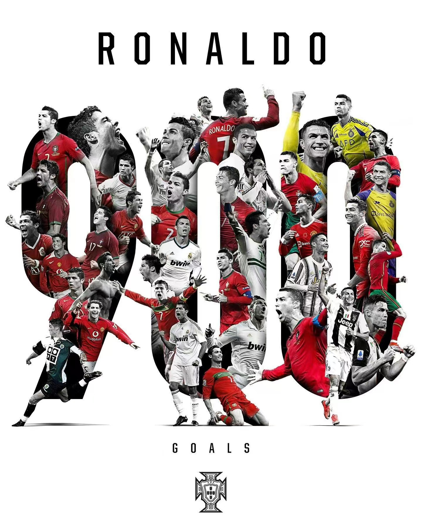 Cristiano Ronaldo, de 39 anos, marcou 900 gols na carreira